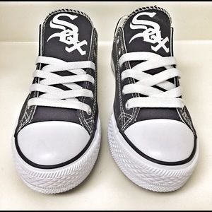 Black and white canvas shoes